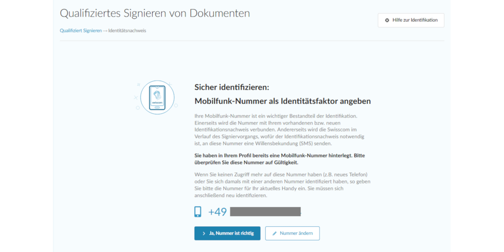 protectr qualifizierte unterschrift pruefung mobilnummer