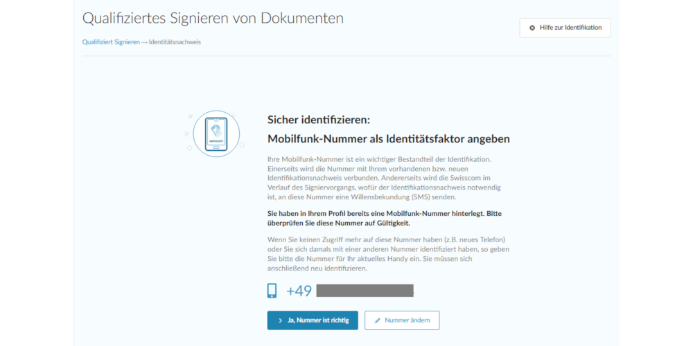 protectr qualifizierte unterschrift pruefung mobilnummer